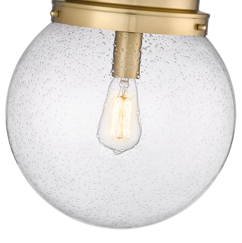 Calhoun 1 Light 13" Flush Mount in Heritage Brass