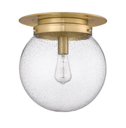 Calhoun 1 Light 13" Flush Mount in Heritage Brass