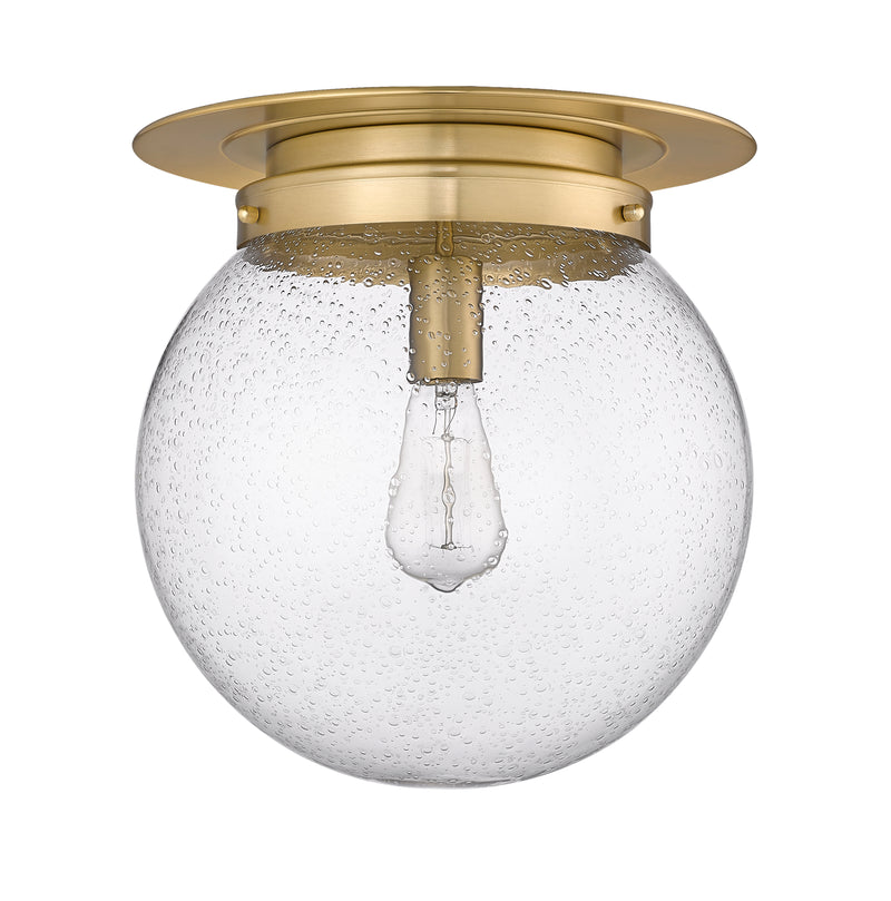 Calhoun 1 Light 13" Flush Mount in Heritage Brass