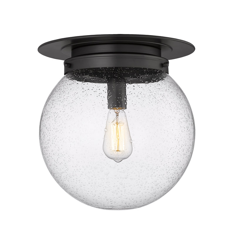 Calhoun 1 Light 13" Flush Mount in Matte Black