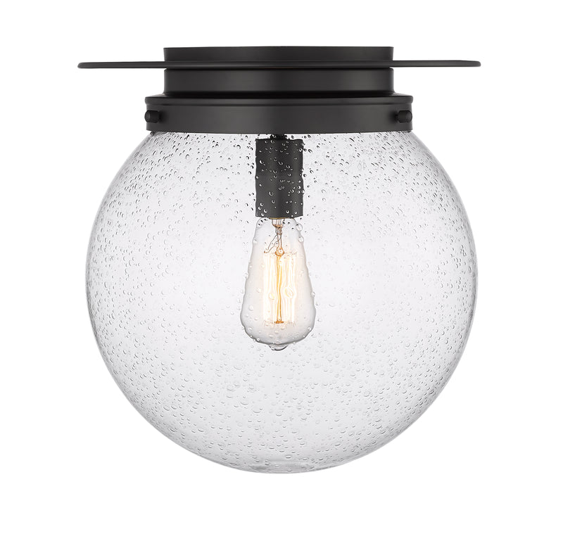 Calhoun 1 Light 13" Flush Mount in Matte Black
