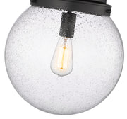 Calhoun 1 Light 13" Flush Mount in Matte Black