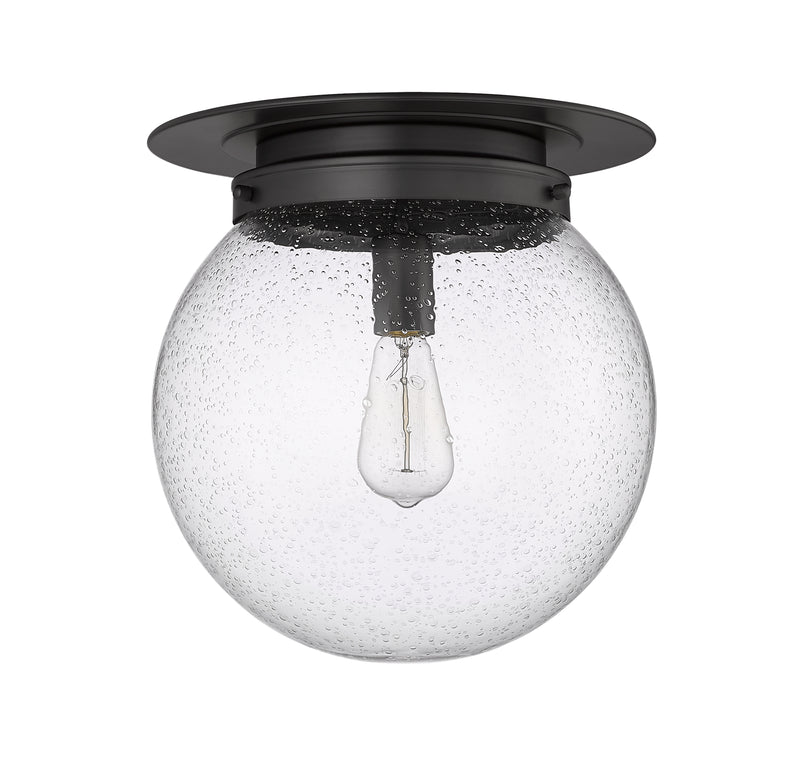 Calhoun 1 Light 13" Flush Mount in Matte Black