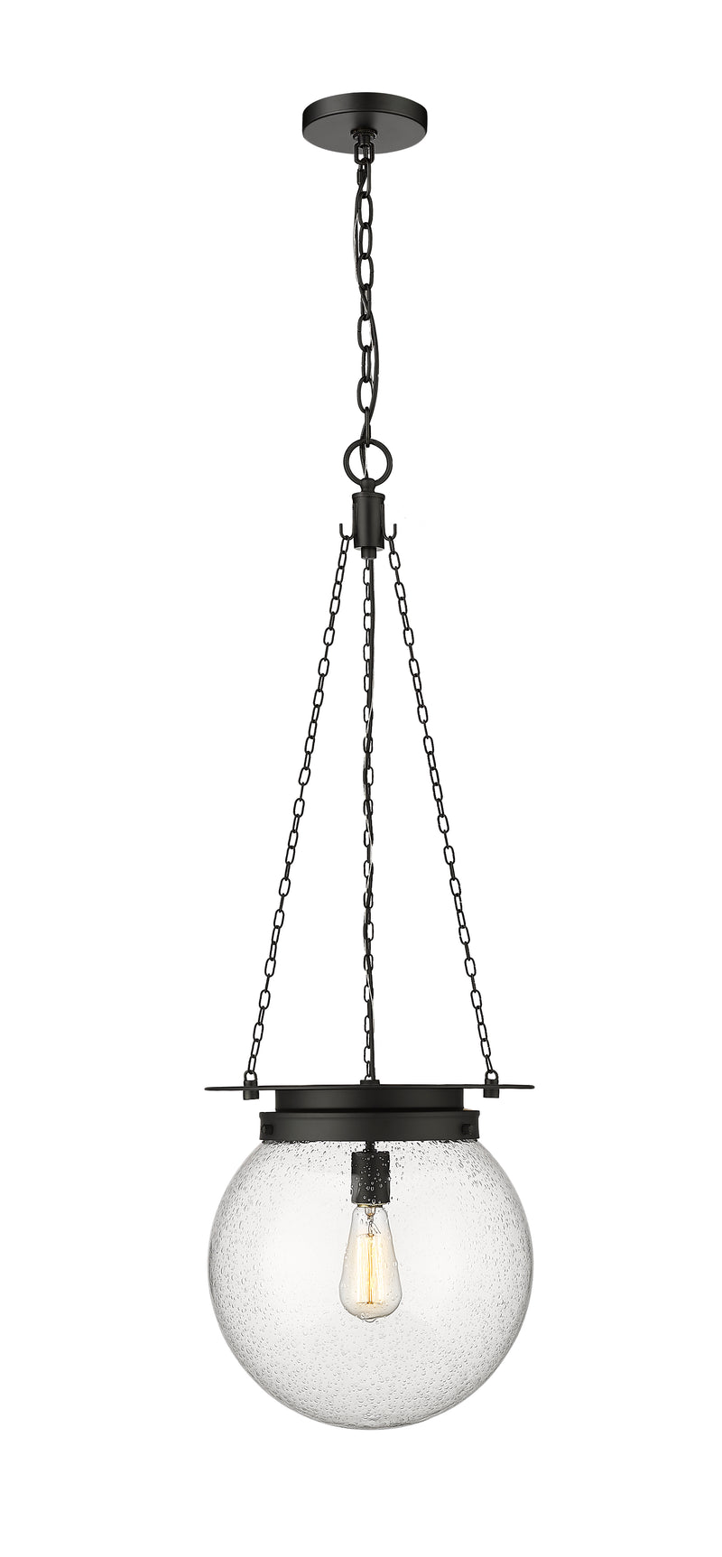 Calhoun 1 Light 13" Pendant in Matte black