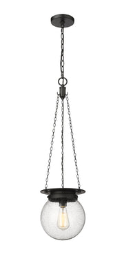 Calhoun 1 Light 9" Pendant in Matte black