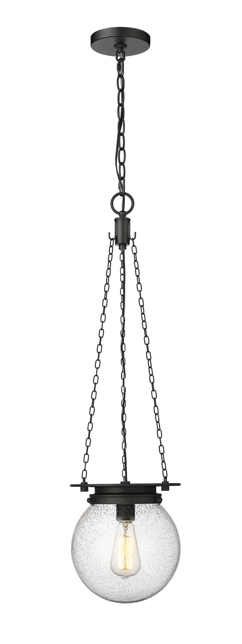 Calhoun 1 Light 9" Pendant in Matte black