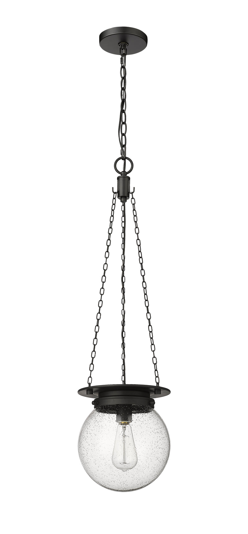 Calhoun 1 Light 9" Pendant in Matte black
