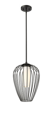 Savanti 1 Light 12" Pendant in Matte Black