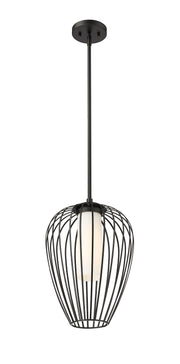 Savanti 1 Light 12" Pendant in Matte Black