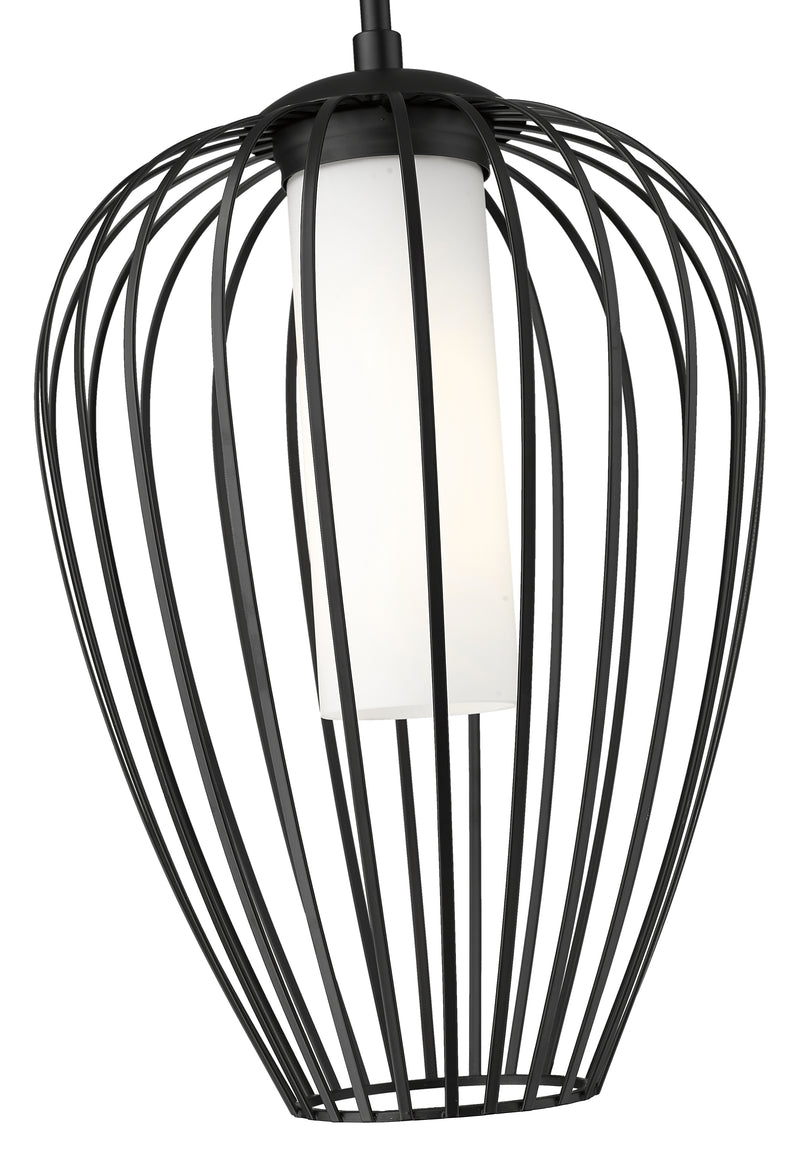 Savanti 1 Light 12" Pendant in Matte Black