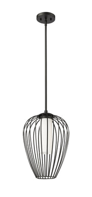 Savanti 1 Light 12" Pendant in Matte Black