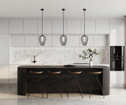 Savanti 1 Light 12" Pendant in Matte Black in a room setting