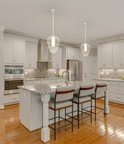 Savanti 1 Light 12" Pendant in Tundra White in a room setting