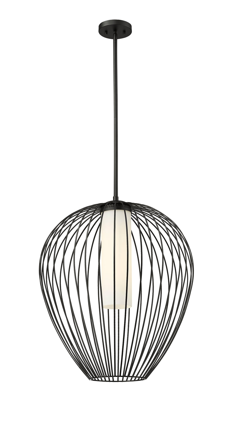 Savanti 1 Light 22" Pendant in Matte Black