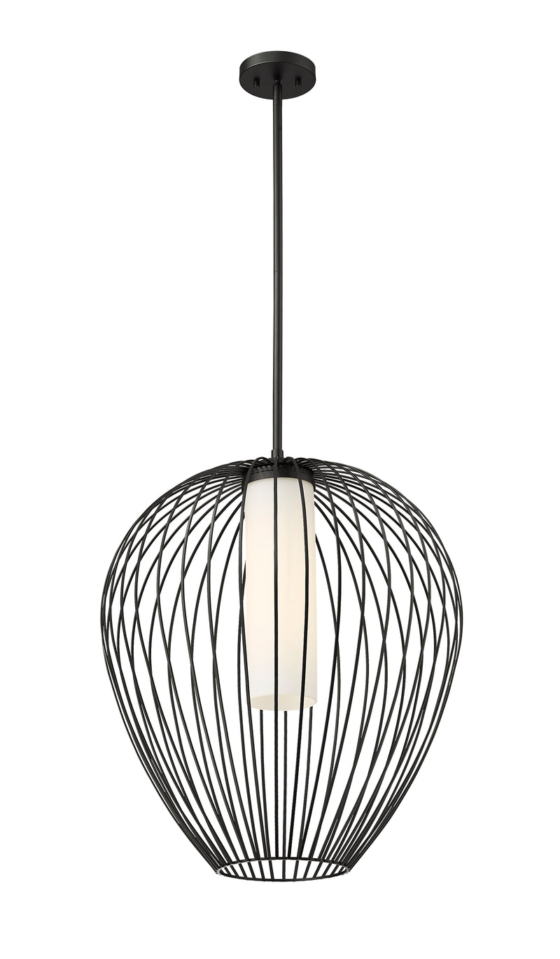 Savanti 1 Light 22" Pendant in Matte Black