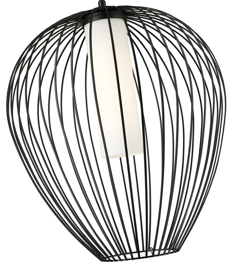 Savanti 1 Light 22" Pendant in Matte Black