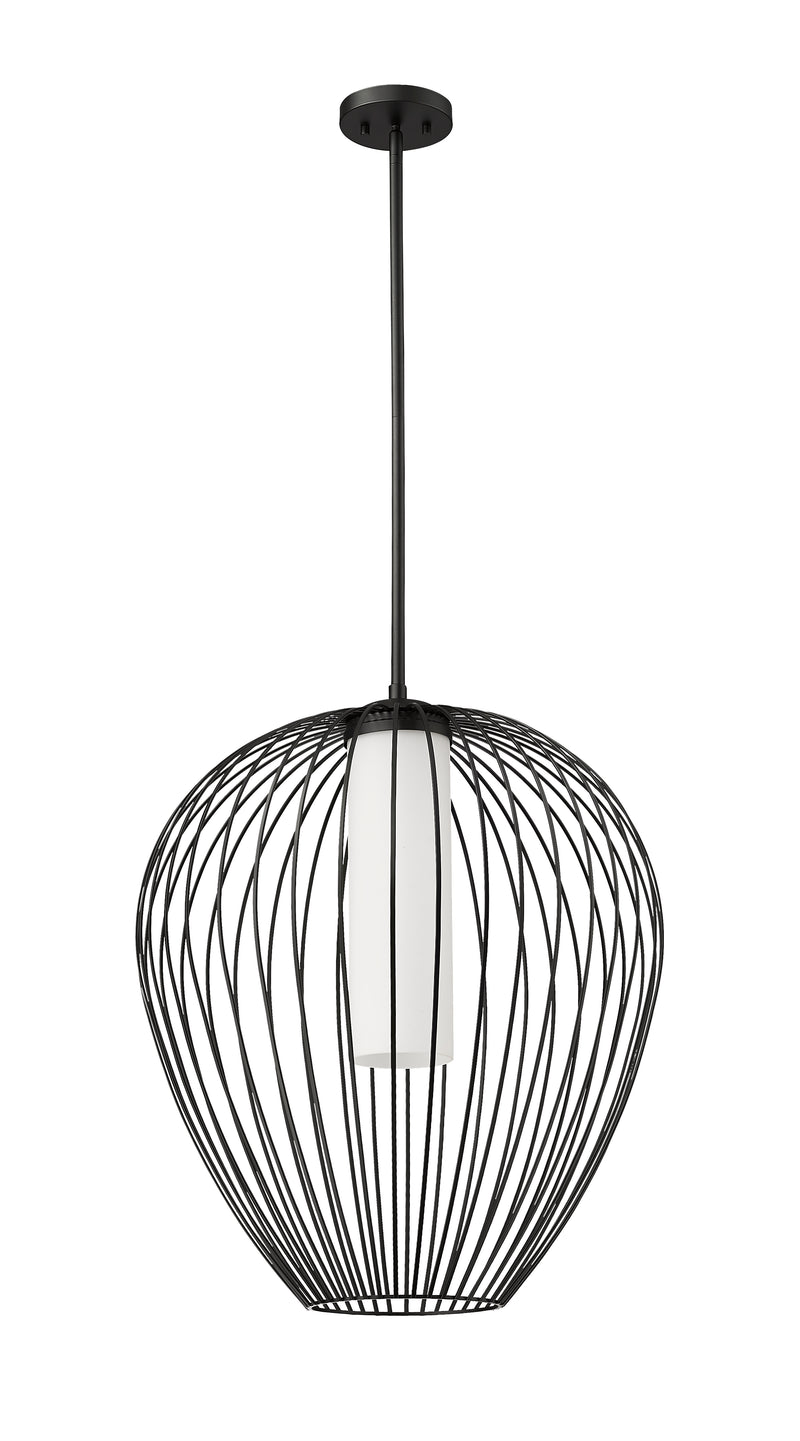 Savanti 1 Light 22" Pendant in Matte Black