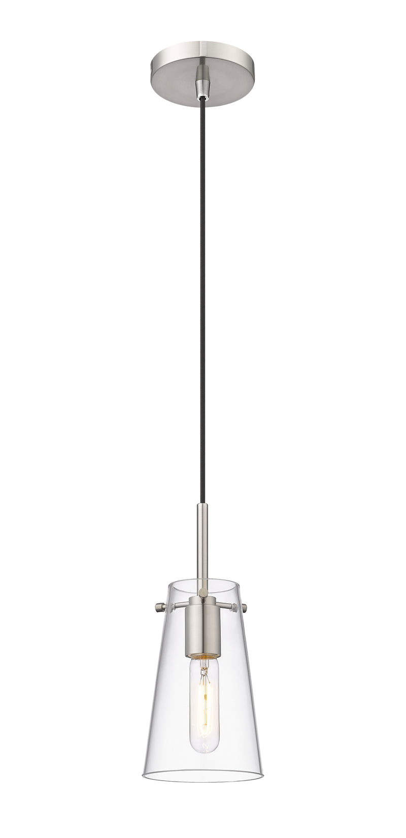 Kira 1 Light 5" Pendant, Cord Mount in Brushed Nickel