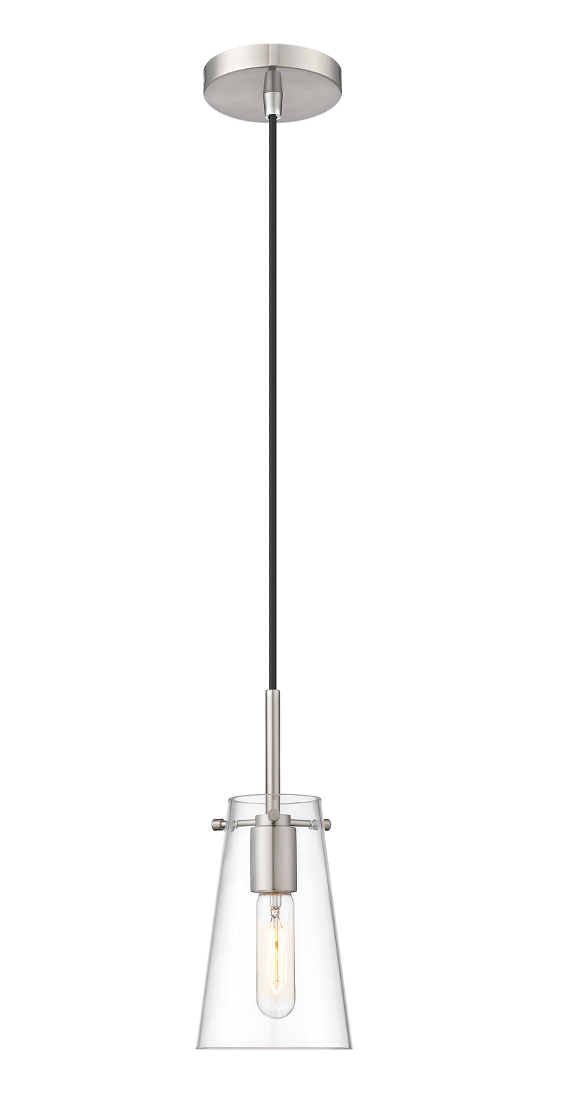 Kira 1 Light 5" Pendant, Cord Mount in Brushed Nickel