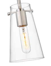 Kira 1 Light 5" Pendant, Cord Mount in Brushed Nickel