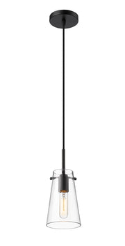 Kira 1 Light 5" Pendant, Cord Mount in Matte Black