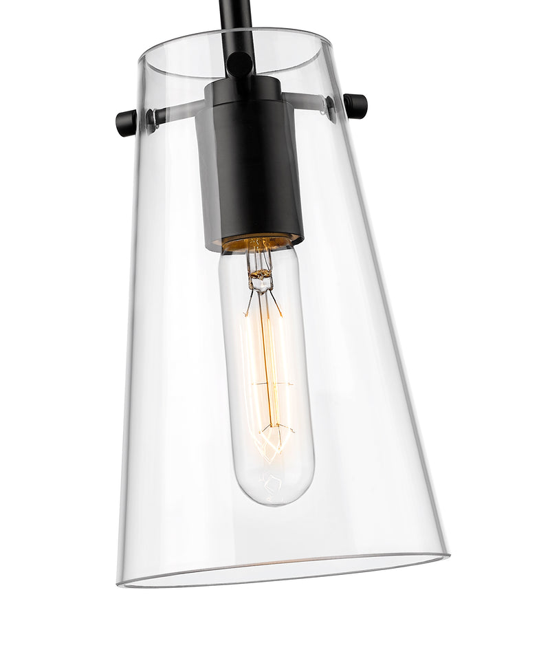 Kira 1 Light 5" Pendant, Cord Mount in Matte Black