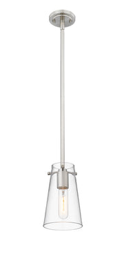 Kira 1 Light 5" Pendant, Rod Mount in Brushed Nickel