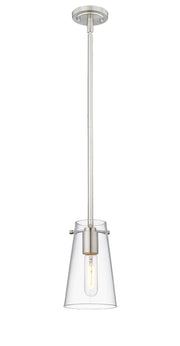Kira 1 Light 5" Pendant, Rod Mount in Brushed Nickel