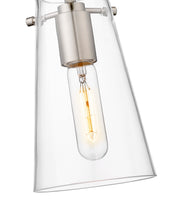 Kira 1 Light 5" Pendant, Rod Mount in Brushed Nickel