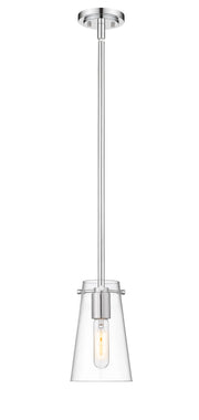 Kira 1 Light 5" Pendant, Rod Mount in Chrome