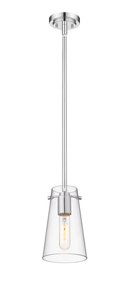 Kira 1 Light 5" Pendant, Rod Mount in Chrome
