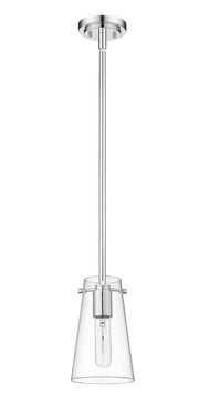 Kira 1 Light 5" Pendant, Rod Mount in Chrome