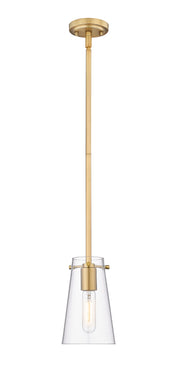 Kira 1 Light 5" Pendant, Rod Mount in Modern Gold