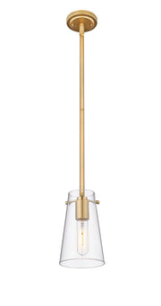 Kira 1 Light 5" Pendant, Rod Mount in Modern Gold