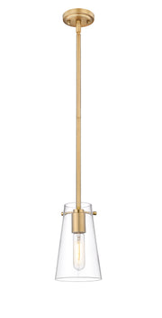 Kira 1 Light 5" Pendant, Rod Mount in Modern Gold