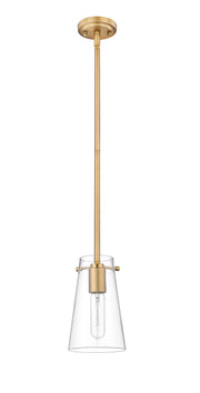 Kira 1 Light 5" Pendant, Rod Mount in Modern Gold