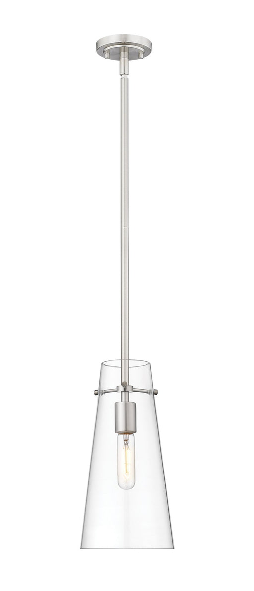 Kira 1 Light 6.5" Pendant, Rod Mount in Brushed Nickel