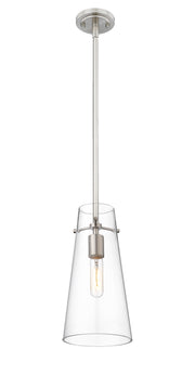 Kira 1 Light 6.5" Pendant, Rod Mount in Brushed Nickel
