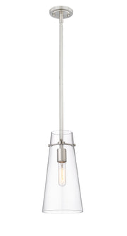 Kira 1 Light 6.5" Pendant, Rod Mount in Brushed Nickel