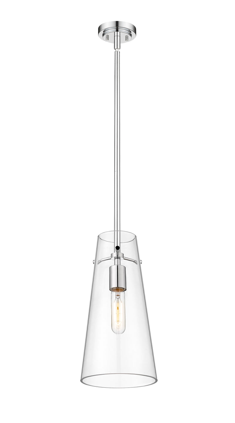 Kira 1 Light 6.5" Pendant, Rod Mount in Chrome