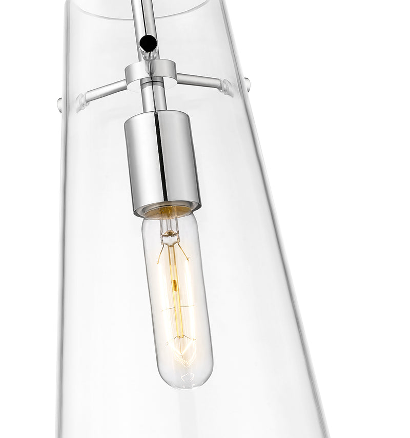 Kira 1 Light 6.5" Pendant, Rod Mount in Chrome