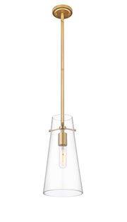Kira 1 Light 6.5" Pendant, Rod Mount in Modern Gold