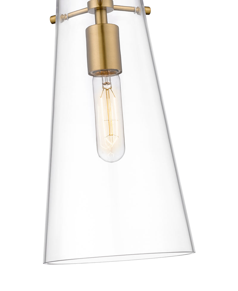 Kira 1 Light 6.5" Pendant, Rod Mount in Modern Gold