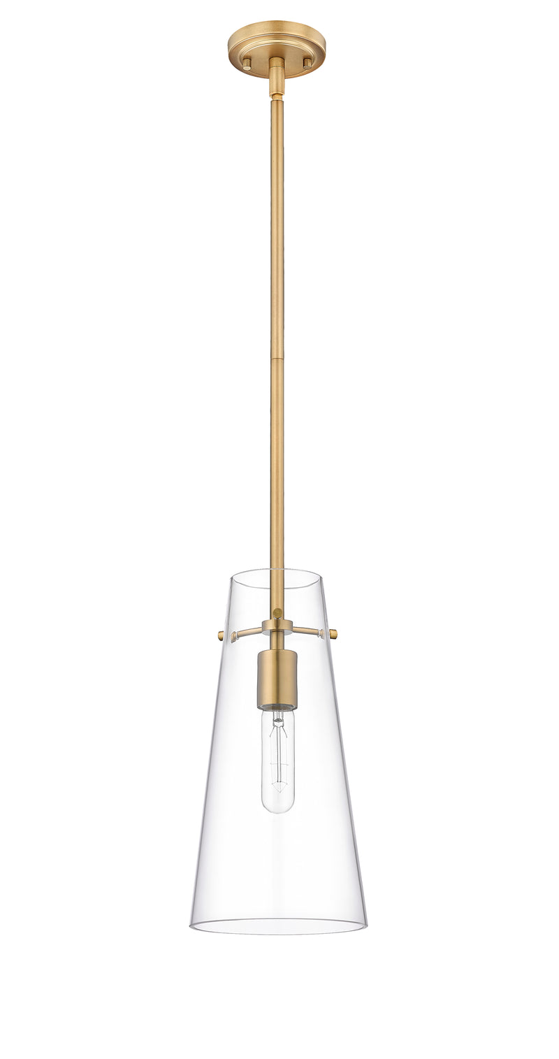 Kira 1 Light 6.5" Pendant, Rod Mount in Modern Gold