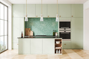 Kira 1 Light 6.5" Pendant, Rod Mount in Modern Gold in a room setting