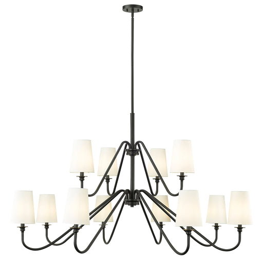 Gianna 12 Light 60.25" Chandelier in Matte Black