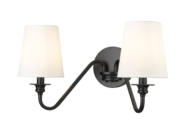 Gianna 2 Light 20" Wall Sconce in Matte Black