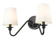 Gianna 2 Light 20" Wall Sconce in Matte Black