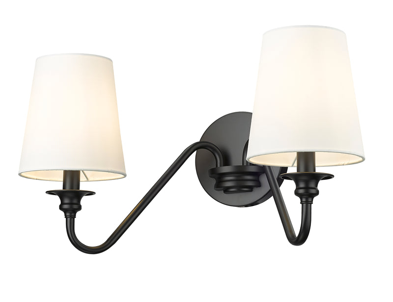 Gianna 2 Light 20" Wall Sconce in Matte Black