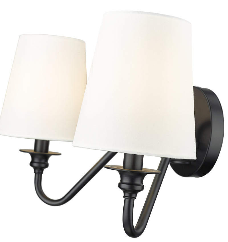 Gianna 2 Light 20" Wall Sconce in Matte Black